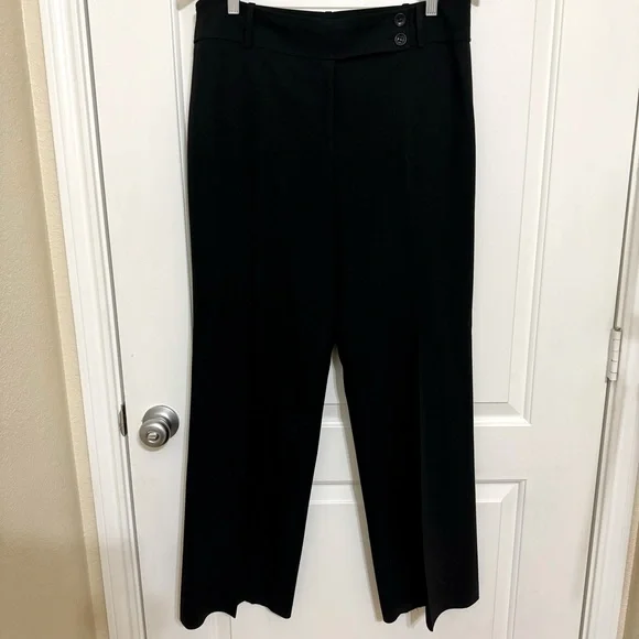 Ann Taylor Margo wide leg black pants 8 - Picture 2 of 5